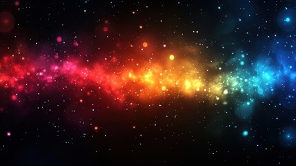 A cosmic nebula vibrant with color.