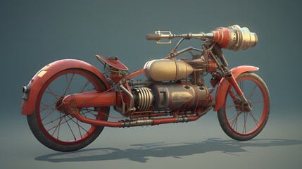 44. Retro rocket bike leaving a timeline rift