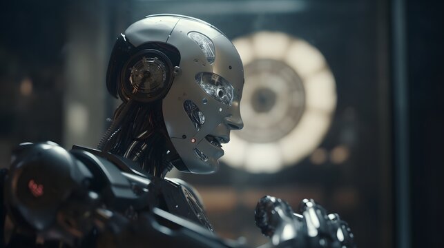 16. Robotic assistant adjusting time travel equipment