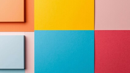 Colorful overlapping rectangles and squares with vivid hues creating a visually appealing composition, with geometric shapes