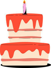 Brithday Cake Illustration