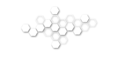 Modern and seamless pattern in design with hexagonal molecular structures in technology background.Abstract background with hexagons and geometric pattern in honeycombs design in illustration.	