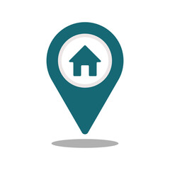 home location icon, home location symbol isolated on transparent background