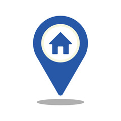 home location icon, home location symbol isolated on transparent background