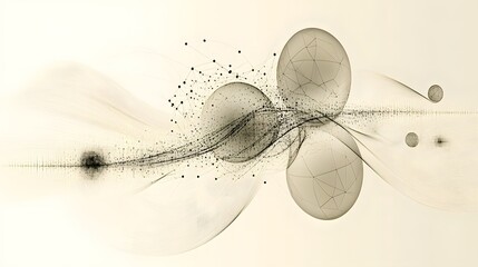 Abstract Network Connections Sphere Data Flow