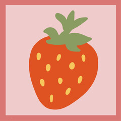 vector illustration of a strawberry