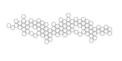 Abstract cube hexagon shape background.Abstract geometric pattern with crosses, stripes, lines. Seamless vector background.Vector banner design. Hexagons pattern.
