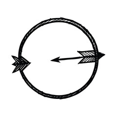 hand drawn vector illustration of a brush