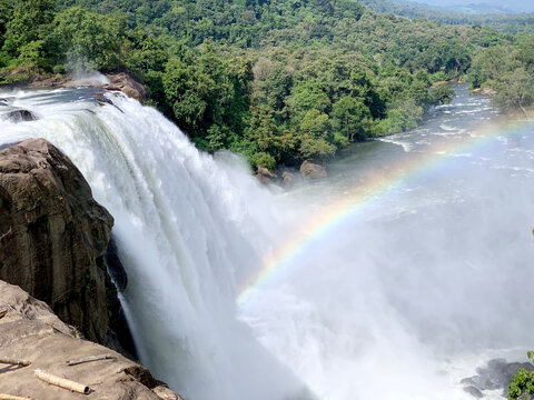 Athirapally Falls in Kerala, India