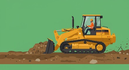 Bulldozer Working Ground Construction Equipment