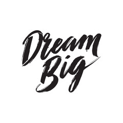 Stylish calligraphy text logo Dream Big