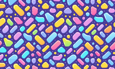 Retro Groovy Organic Shapes Background