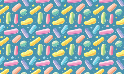 Playful Abstract Bubble Shapes - Seamless Kids Pattern