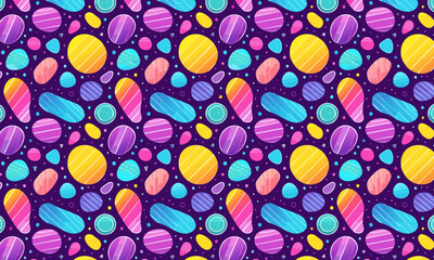 Freeform Doodle Pattern: Colorful Abstract Energy