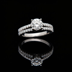 Elegant Double Band Diamond Ring Sparkling Brilliance and Timeless Design