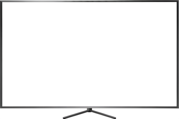 Modern Flat Screen Television with a Sleek Metal Frame and Stand