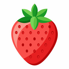 Fototapeta premium strawberry vector icon on white background 