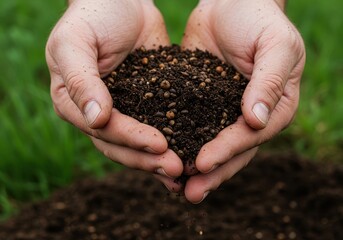 Protecting Our Planet Hands Holding Rich Soil