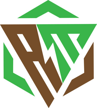 RMJ Abstract Geometric Logo