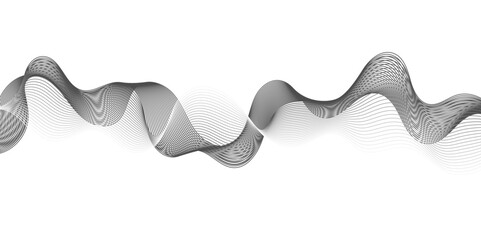 Abstract wave line for brochure, flyer, banner, template, wallpaper background with wave design.Abstract grey smooth element swoosh speed wave modern stream background. Abstract business wave lines.
