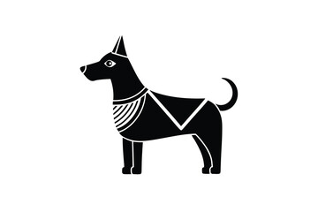 Egyptian dog silhouette ancient canine breed symbol