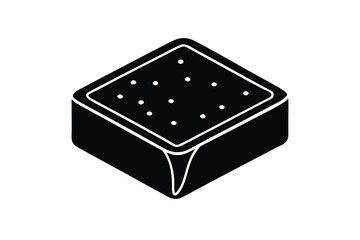 Isometric silhouette of a mattress top view