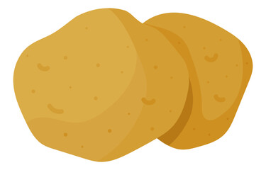 potato isolated on white