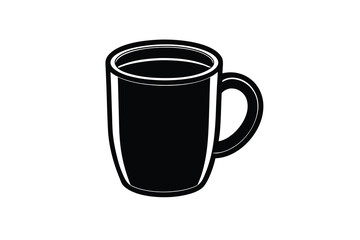 A silhouette of a mug filled with coffee or tea