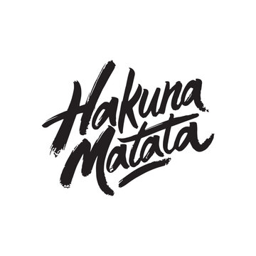 Stylish calligraphy text logo Hakuna Matata