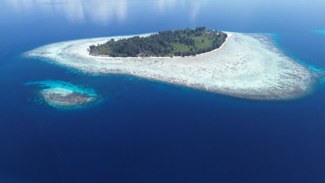 Drone Aerial View of Yef Kabu Island, West Waigeo..