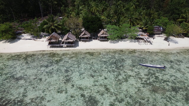 Drone Aerial View of Yef Kabu Island, West Waigeo..