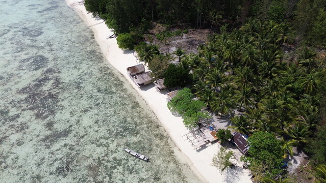 Drone Aerial View of Yef Kabu Island, West Waigeo..