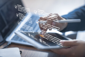 To-do form with business information goals supports client checklist and exam answer choices,...