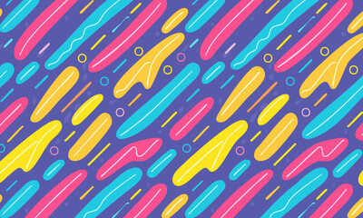 Vibrant Fluid Organic Shapes Seamless Pattern with Flowing Organic Elements