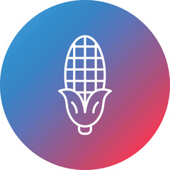 Corn Line Gradient Circle Background Icon