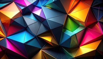 Fototapeta premium Abstract Geometric Background with Colorful Shapes and Lines 
