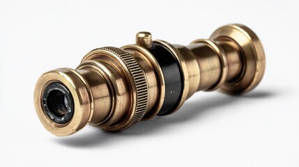 Elegant Captain's Brass Monocular Isolated on White Background