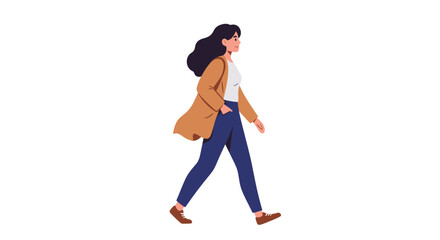 Confident Person Walking with Backpack in Stylish Casual Wear