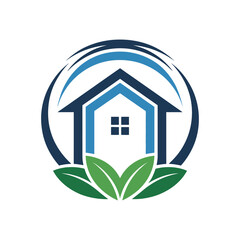 Home decor logo vector artwork illustration

