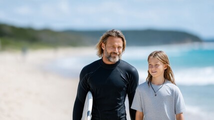 Obraz premium Enjoy a Fun Day at the Beach with Family