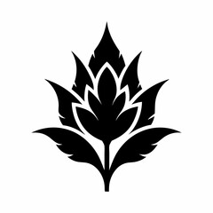 black and white flower