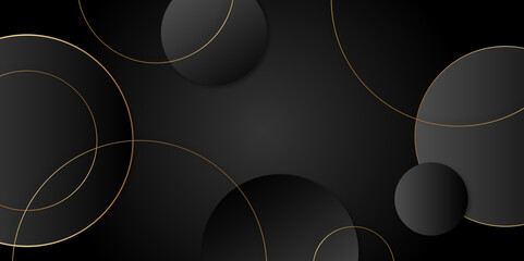 Luxury black gold abstract background. Vector illustration for presentation design. modern trendy gradient texture color for presentation design, flyer, social media cover, web banner, tech banner. 