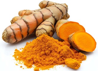 Turmeric isolated on a white background