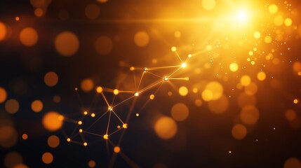 Glowing vitamin B1 molecule structure with golden rays, symbolizing scientific breakthroughs in biochemistry