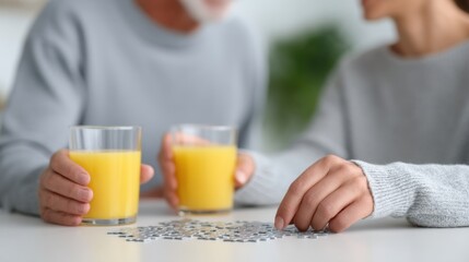 Healthy Breakfast Idea Fresh Orange Juice and Coins for a Nutritious Start