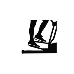 silhouette of gym shoe on white background