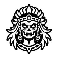 Sugar skull icon in solid style