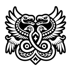 A solid style icon of serpent