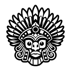 A solid style icon of headdress