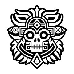 Mexican tattoo icon in filled style